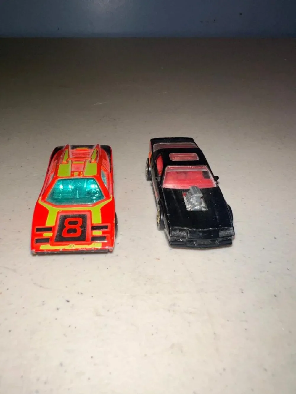 Matchbox Superfast Lamborghini Countach & Hot Wheels Blown Camaro